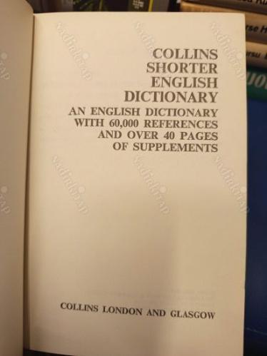 Collins Shorter English Dictionary - An English Dictionary with 60.000 References