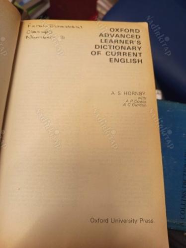 Oxford Advanced Learner's Dictionary of Current English