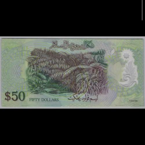 Brunei 50 ringit 2004 Çil / UNC Polimer Eski emisyon