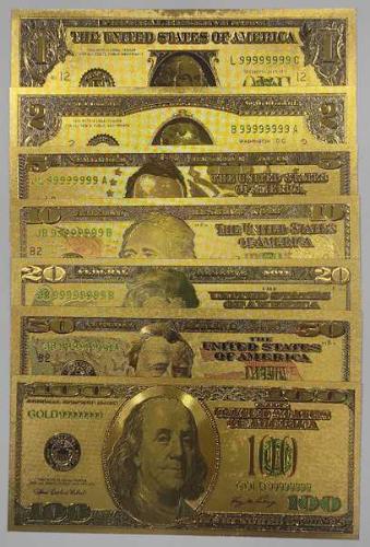 AMERİKA 1-2-5-10-20-50-100 DOLAR SETİ ALTIN VARAK FANTAZİ