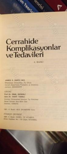 Cerrahide Komplikasyonlar ve Tedavileri