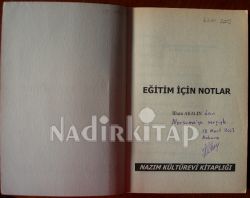 EĞİTİM İÇİN NOTLAR 