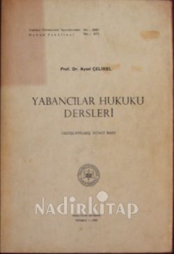 YABANCILAR HUKUKU DERSLERİ