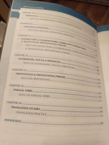 Step up English Grammar - İngilizce Dilbilgisi Rehberi, Sınavlara Hazırlık Kitabı, Gramer Soru Bankası, Konu Bazlı Çeviri Çalışmaları