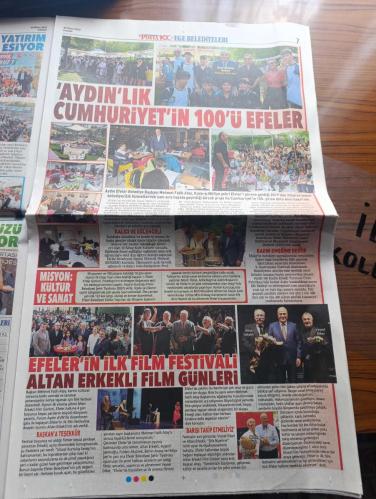 Posta Ege Belediyeleri Gazetesi - Turkish Newspaper - 29 Ekim 2023 - 29 Ekim Cumhuriyet Bayramı kutlu olsun - Cumhuriyetin kuruluşundan bu yana şehirlerin mihenk taşları - İzmir Büyükşehir belediyesi her fabrika bir kaledir diyen Atatürk'ün gösterdiği hedef doğrultusunda Cumhuriyetin 100. Yılı onuruna fabrikalar kuruyor - Manisa'da Kurtuluş büfesi tarihi aydınlatacak - Atatürk'ün Çanakkale kahramanı Seyit onbaşı ile görüştüğü 200 yıllık terzizade konağını Balıkesir belediyesi restore etti Fotoğrafı - cumhuriyetin aydınlık efeleri - Cumhuriyetin ilk kadın muhtarı Gül Esin Aydın Fotoğrafı - İzmir'de Cumhuriyet meydanı'nda Atatürk heykeli açıldı fotoğraf - Efeler'in ilk film festivali Altan Erkekli film günleri fotoğraf - cumhuriyet çocukları Narlıdere'de yetişiyor - Muğla'da Cumhuriyetin 100. Yılına Özel anıt - Fethiye Belediye Başkanı Alim Karaca coşkumuz hiç bitmeyecek 100'ümüz hep gülecek - Çiğli belediyesi'nden 100. Yıla özel açılış - Menemen'de 100. Yıla 100 bin bayrak -29 Ekim 1923