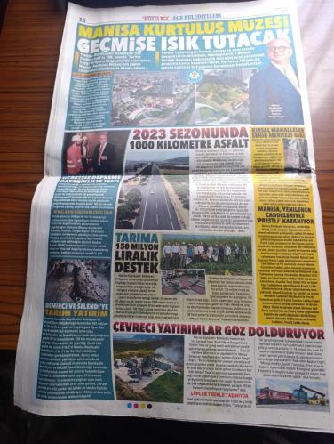 Posta Ege Belediyeleri Gazetesi - Turkish Newspaper - 29 Ekim 2023 - 29 Ekim Cumhuriyet Bayramı kutlu olsun - Cumhuriyetin kuruluşundan bu yana şehirlerin mihenk taşları - İzmir Büyükşehir belediyesi her fabrika bir kaledir diyen Atatürk'ün gösterdiği hedef doğrultusunda Cumhuriyetin 100. Yılı onuruna fabrikalar kuruyor - Manisa'da Kurtuluş büfesi tarihi aydınlatacak - Atatürk'ün Çanakkale kahramanı Seyit onbaşı ile görüştüğü 200 yıllık terzizade konağını Balıkesir belediyesi restore etti Fotoğrafı - cumhuriyetin aydınlık efeleri - Cumhuriyetin ilk kadın muhtarı Gül Esin Aydın Fotoğrafı - İzmir'de Cumhuriyet meydanı'nda Atatürk heykeli açıldı fotoğraf - Efeler'in ilk film festivali Altan Erkekli film günleri fotoğraf - cumhuriyet çocukları Narlıdere'de yetişiyor - Muğla'da Cumhuriyetin 100. Yılına Özel anıt - Fethiye Belediye Başkanı Alim Karaca coşkumuz hiç bitmeyecek 100'ümüz hep gülecek - Çiğli belediyesi'nden 100. Yıla özel açılış - Menemen'de 100. Yıla 100 bin bayrak -29 Ekim 1923