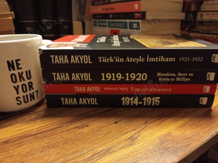 Taha Akyol Lotu 4 Kitap Set (1914-1915, Ortak Acı 1915 Türkler ve Ermeniler, 1919-1920 Mondros ve Kuva-yı Milliye, 1921-1922 Türk'ün Ateşle İmtihanı)