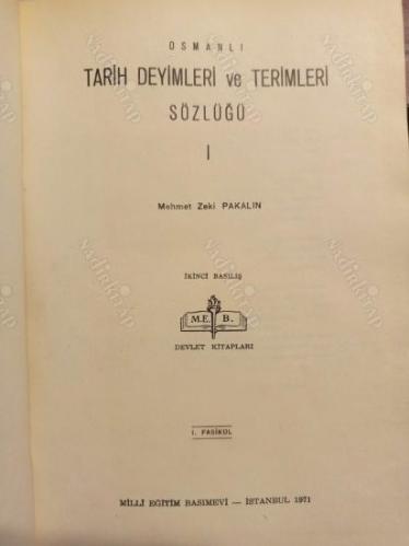 Osmanlı Tarih Deyimleri ve Terimleri Sözlüğü 3 Cilt Takım (Şahıs Ciltli)