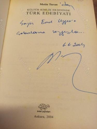 Kültür Kimlik Ekseninde Türk Edebiyatı (İthaflı İmzalı)