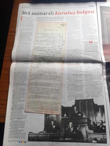 Oksijen Gazetesi - Turkish Newspaper - 27 Ekim 2023 - Atatürk 200 yıl da geçse bitmez İlber Ortaylı röportajı - Cumhuriyet en zoru başardı yazan Zülfü Livaneli - en kritik 10 yıl ve muhalefet yazan Christine Philliou - İş Bankası'nın asırlık öyküsü yazan Baran Can Sayın - 364 numaralı kuruluş belgesi - Milli mücadele gazetelerinde Cumhuriyet coşkusu fotoğraflar - İstanbul basınında Cumhuriyet ilanına öfke - The New York Times Atatürk kapağı - Mustafa Kemal Paşa'nın 7 Mayıs 1924'te Yunus Nadiye verdiği mülakattan - Altan Öymen'in gözünden Cumhuriyet Halk Partisi'nin 100 Yılı - 1928 yılında ilk kumbaralar dağıtılmaya başladı - Cumhuriyetin ilk paraları devrimlerle şekillendi yazan Aliye Erol - Türkiye'nin yerli sermaye ile kurulan ilk çikolata fabrikası Menage - Sabiha Gökçen dünyanın ilk kadın asker pilotu Fotoğrafı - Denizi Türklerin hayatına sokan deha Atatürk yazan Cem Gürdeniz - Atatürk'ün hayatına değen 36 gemiden bugüne 4'ü kaldı - İstiklal Marşı'nın hikayesi - 29 Ekim 1923