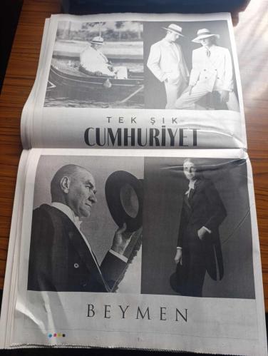 Oksijen Gazetesi - Turkish Newspaper - 27 Ekim 2023 - Atatürk 200 yıl da geçse bitmez İlber Ortaylı röportajı - Cumhuriyet en zoru başardı yazan Zülfü Livaneli - en kritik 10 yıl ve muhalefet yazan Christine Philliou - İş Bankası'nın asırlık öyküsü yazan Baran Can Sayın - 364 numaralı kuruluş belgesi - Milli mücadele gazetelerinde Cumhuriyet coşkusu fotoğraflar - İstanbul basınında Cumhuriyet ilanına öfke - The New York Times Atatürk kapağı - Mustafa Kemal Paşa'nın 7 Mayıs 1924'te Yunus Nadiye verdiği mülakattan - Altan Öymen'in gözünden Cumhuriyet Halk Partisi'nin 100 Yılı - 1928 yılında ilk kumbaralar dağıtılmaya başladı - Cumhuriyetin ilk paraları devrimlerle şekillendi yazan Aliye Erol - Türkiye'nin yerli sermaye ile kurulan ilk çikolata fabrikası Menage - Sabiha Gökçen dünyanın ilk kadın asker pilotu Fotoğrafı - Denizi Türklerin hayatına sokan deha Atatürk yazan Cem Gürdeniz - Atatürk'ün hayatına değen 36 gemiden bugüne 4'ü kaldı - İstiklal Marşı'nın hikayesi - 29 Ekim 1923