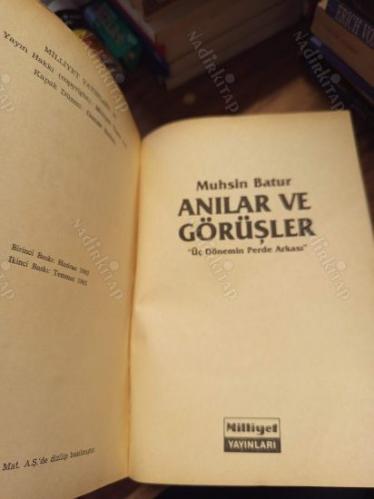 Anılar ve Görüşler - Üç Dönemin Perde Arkası