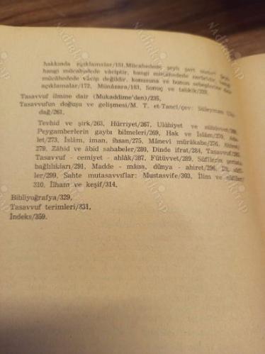 Tasavvufun Mahiyeti - Şifau's-Sail