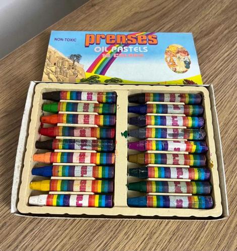 Türk Malı Prenses 18'li Yağlı Pastel Boya Seti (Kullanılmamış)
