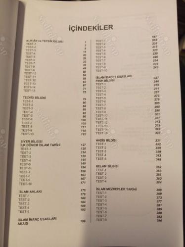 DHBT Din Hizmetleri Alan Bilgisi Soru Bankası 2016