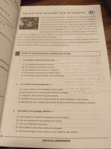 Gear Up Metin Çalışmaları - YDS Hazırlık LYS DİL Proficiency (Yabancı Dil Bilgisi Seviye Tespit Sınavı)