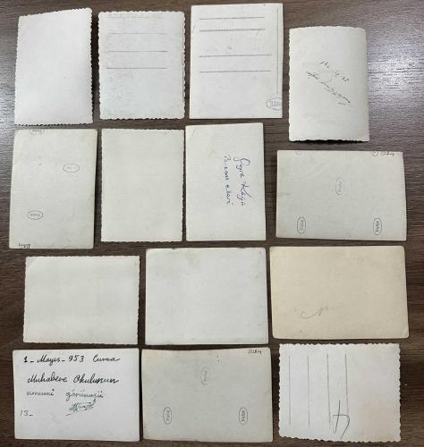 1940-1950 Dönemi karışık 14 adet siyah beyaz fotoğraflar kolleksiyonluk 5 x 8 cm