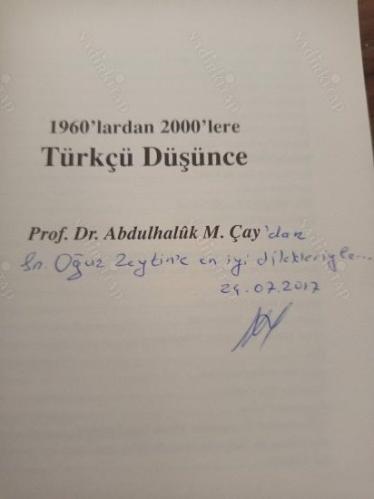 1960'lardan 2000'lere Türkçü Düşünce (İthaflı İmzalı)
