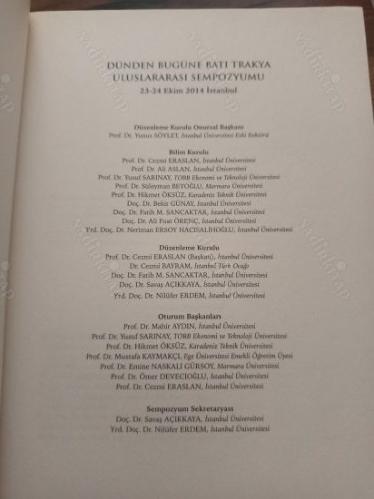 Dünden Bugüne Batı Trakya Uluslararası Sempozyumu - Bildiriler