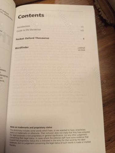 Pocket Oxford Thesaurus 2E (Ciltli, Şömizli)