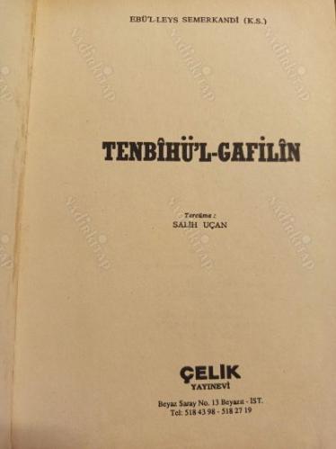 Tenbihü'l Gâfilîn / Ebu'l-Leys Semerkandi'nin Sohbetleri (Ciltli)