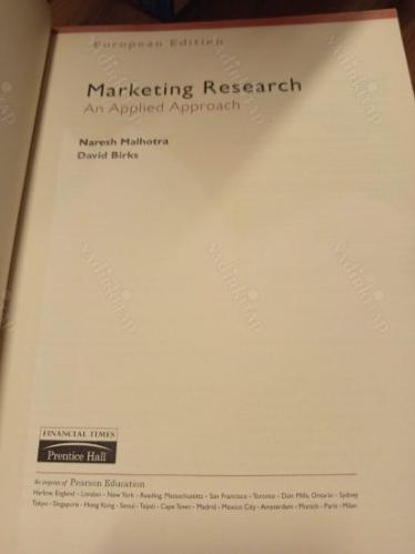 Marketing Research - An Applied Approah / European Edition (CD mevcuttur)