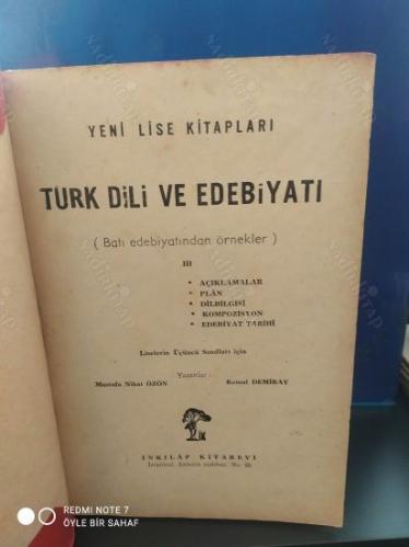 Batı Edebiyatından Örneklerle Türk Dili ve Edebiyatı III (Yeni Lise Kitapları)