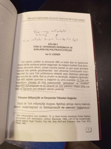 Türk-Batı İlişkilerinin Geleceği : Stratejik Bir Plana Doğru - Amerika Araştırmaları Dizisi 1