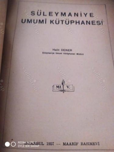 Süleymaniye Umumi Kütüphanesi