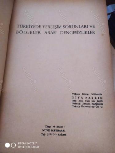 Türkiye'de Yerleşim Sorunları ve Bölgeler Arası Dengesizlik