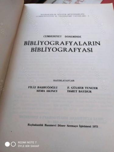 Cumhuriyet Döneminde Bibliyografyaların Bibliyografyası 3