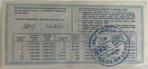 MİLLİ PİYANGO.09.NİSAN .1979.ÇİÇEKLER  .(Y)YARIM