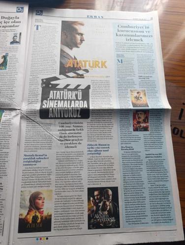 Oksijen Gazetesi - Turkish Newspaper - 27 Ekim 2 Kasım 2023 - gündem Atatürk filmleri ve dizileri - Disney+'ın Atatürk 1881 1919 projesinin 144 dakikalık ilk filmi 3  Kasımda sinemalarda Fotoğrafı - bu hafta gösterime giren son akşam yemeği cumhuriyetin ilan edileceği günün bir gece öncesini anlatıyor - Zübeyde analar ve oğullar filmi ise aileye odaklanıyor - AA Architecture Cumhuriyet nice 100 yıllara - Mudo en rahat ettiğimiz yer cumhuriyetimiz Atatürk fotoğraflı - Erol Evgin 29 Ekim gecesi Küçükçekmece'de şarkılarını söyleyecek - Erol Evgin röportajı - 80'lerden bugüne Türkiye'nin siyasi atmosferinde hangi dizileri izledik - Cumhuriyetin 100. Yaşını bir müze ile kutlamak - Türkiye İş Bankası resim heykel müzesi açılıyor hem de Türkiye Cumhuriyeti'nin tam 100. Doğum gününde - cumhuriyetin ilanını tarihçilik metotları ile araştırmalıyız Taha Akyol - Cumhuriyet devrimci hükümetin başlangıcı oldu - Doğan kitap Cumhuriyet'e mektup yaz  - Hasan Can Kaya röportaj -  29 Ekim 1923