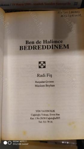 Ben de Halimce Bedreddinem