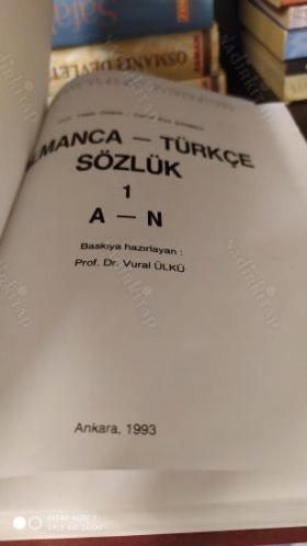 Almanca - Türkçe Sözlük 1. A-N / 2. O-Z (2 Cilt Takım)