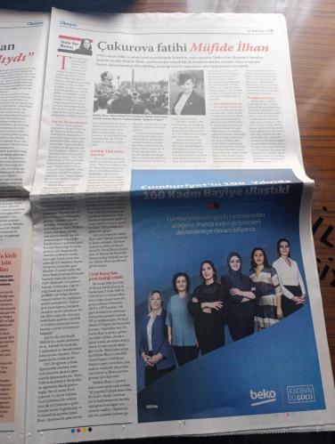 Oksijen Gazetesi - Turkish Newspaper - 27 Ekim 2023 - Cumhuriyet Bayramı kutlu olsun 100 yıllık gurur - 100 yılın yarası ve çaresi yazan Selçuk Şirin - Atatürk'ün asıl şahsi meselesi türkçeydi yazan İzzettin Çalışlar - 102 yaşında bir Cumhuriyet abidesi Nermin Abadan Unat -  Atatürk'ün heykelini yapan ilk Türk kızı Sabiha Bengütaş Fotoğrafı - ilk Türk operası Adnan Saygun fotoğraf - Anadolu'dan NASA'ya Necdet Eraslan Fotoğrafı - NASA'daki  ilk Türk kadını Dilhan Ezer Eryurt - zoolog Fahire Battalgazi Fotoğrafı - Atatürk'ün eşi Latife değişim isteyen Türkiye için müstesna bir gelindi Fotoğrafı - Türkiye'nin ilk kadın valisi Lale Aytaman Fotoğrafı - Çukurova fatihi Müfide İlhan - bir milleti zamanda yolculuğa çıkaran dört Kadın Muhibbe Darga Muazzez İlmiye Çığ Jale İnan ve Halet Çambel Fotoğrafı - Hasan Ali Yücel ikiz çocukları Can ve Canan Yücel ile fotoğraf - köy enstitüleri 100 yılın yarası - Cumhuriyet mimarı tarihine bakışı da  değiştirdi - Anıtkabir bize ne anlatıyor - 29 Ekim 1923