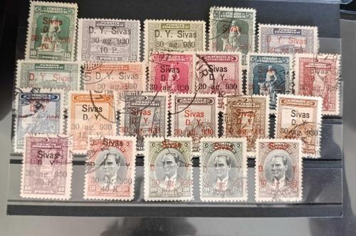 1930 Sivas Demiryolu Hatıra Damgalı tam seri _ isfila 2026 katalog değeri 9000 tl