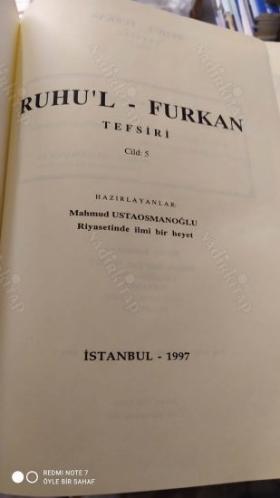 Ruhu'l - Furkan Tefsiri 1-2-3-4-5 (5 Cilt Takım)