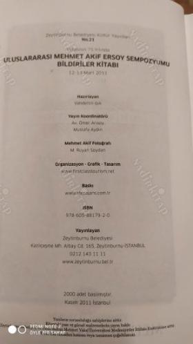 Vefatının 75. Yılında Mehmet Akif Ersoy - Uluslararası Mehmet Akif Ersoy Sempozyumu Bildirileri (12-13 Mart 2011)