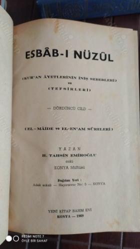 Esbab-ı Nüzul (Kur'an Ayetlerinin İniş Sebepleri Ve Tefsirleri) 2. 3. 4. ve 6. Ciltler