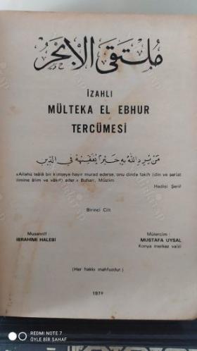 İzahlı Mülteka El Ebhur Tercümesi 4 Cilt Takım