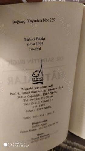 Hatıralar (1. Baskı)