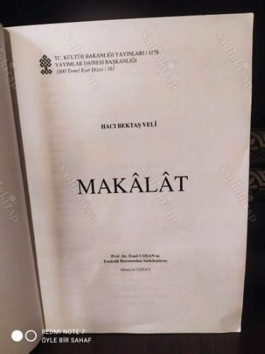 Makâlât Hacı Bektaş Velî