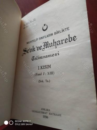 Muhtelif Sınıfların Birlikte Tab. 100-1 Sevk ve Muharebe Talimnamesi 1. Kısım (Fasıl I :XIII)