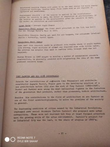 Notes on Lectures and Bibliography for Architectural History Course