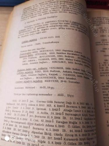 Türkiye Yılanlarının Taksonomik Revizyonu ve Coğrafi Dağılışları