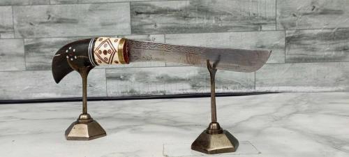 ANTİKA NADİR OSMANLI RUMELİ / BALKAN Kemik ve Boynuz Kabzalı Nadir Hançer - Kama