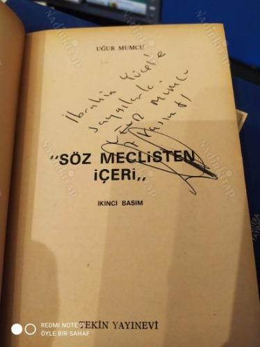 Söz Meclisten İçeri (İthaflı İmzalı)