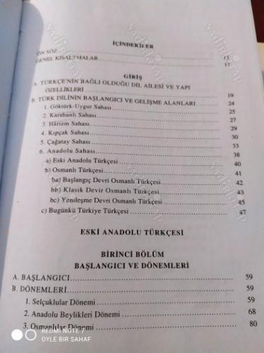 Türk Dilinin Gelişme Alanları ve Eski Anadolu Türkçesi