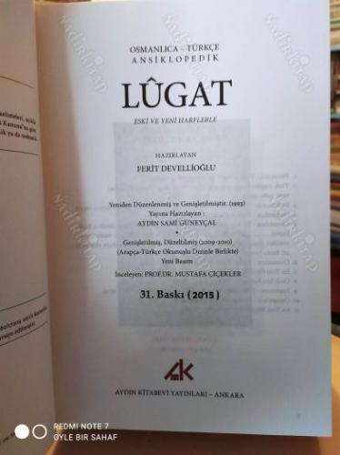 Osmanlıca - Türkçe Ansiklopedik Lugat (Eski ve Yeni Harflerle)